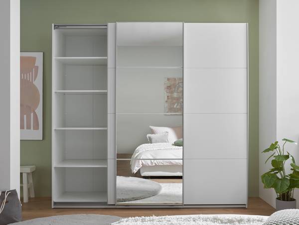 Armoire à portes coulissantes Cheptina Blanc
