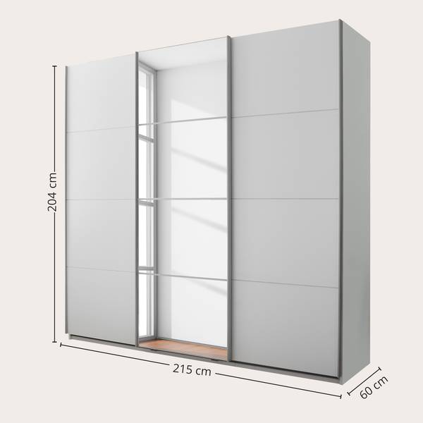Armoire à portes coulissantes Cheptina Blanc