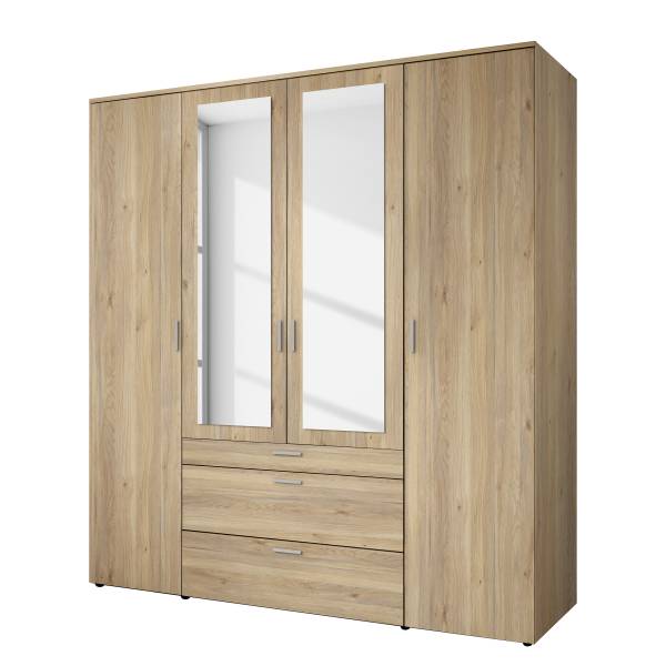 Draaideurkast Mohinora Mauvella eikenhouten look - Breedte: 180 cm