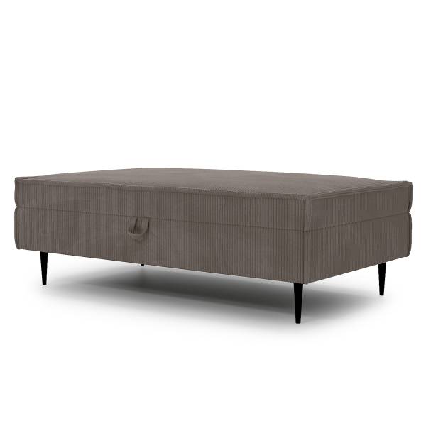 Poggiapiedi con contenitore Ainke Velluto a coste Zuri: mocca