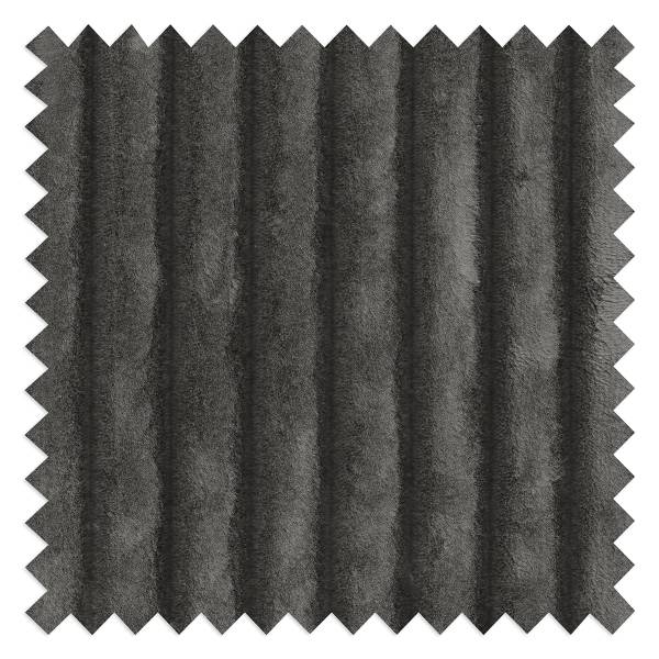 Divano angolare LORNE con penisola Velluto a coste Tila: grigio acciaio - Penisola preimpostata a destra