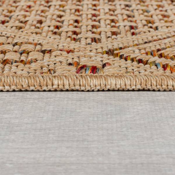 Tappeto da esterno Nora Diamond Polipropilene - Beige / Rosso - 200 x 290 cm