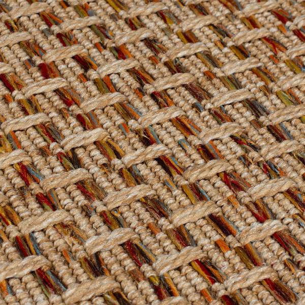 Tappeto da esterno Nora Diamond Polipropilene - Beige / Rosso - 200 x 290 cm