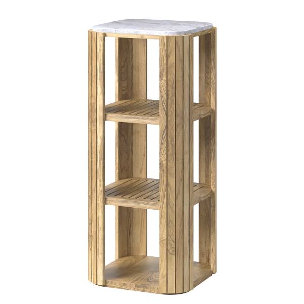 Scaffale Iyar Variante A Legno di acacia massello / marmo