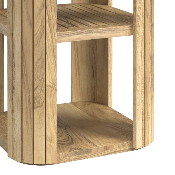 Scaffale Iyar Variante A Legno di acacia massello / marmo