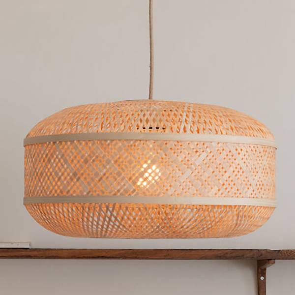 Pendelleuchte Langkawi Bambus - 1-flammig - Hellbraun