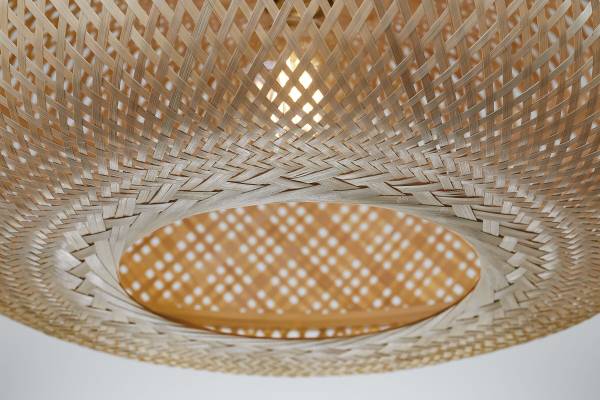 Pendelleuchte Langkawi Bambus - 1-flammig - Hellbraun