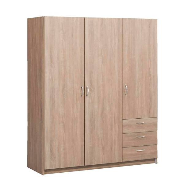 Draaideurkast Basanka Sonoma eikenhouten look - Breedte: 146 cm