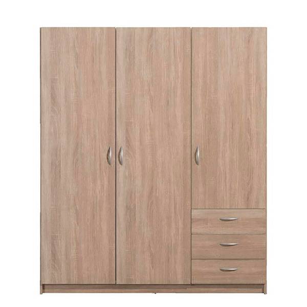Draaideurkast Basanka Sonoma eikenhouten look - Breedte: 146 cm