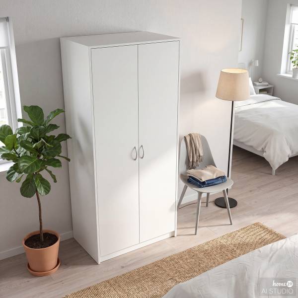Drehtürenschrank Prostore 2-türig Weiß