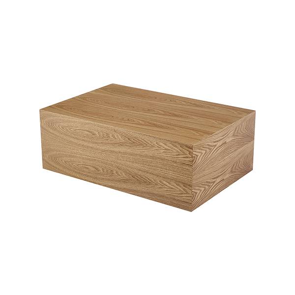 Furnierter Couchtisch Okatee rechteckig Esche