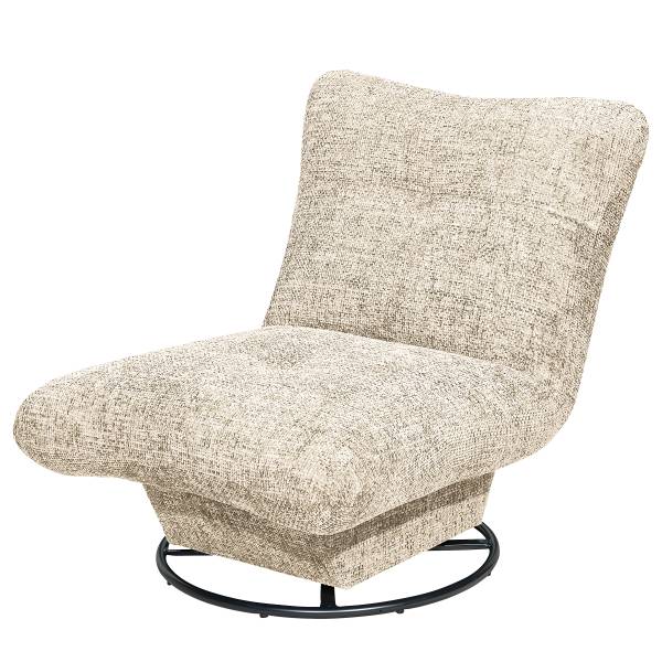 Fauteuil pivotant COORONG Tissu structuré Teelka: Crème