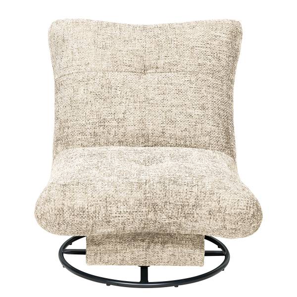 Fauteuil pivotant COORONG Tissu structuré Teelka: Crème