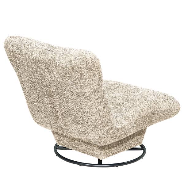 Fauteuil pivotant COORONG Tissu structuré Teelka: Crème