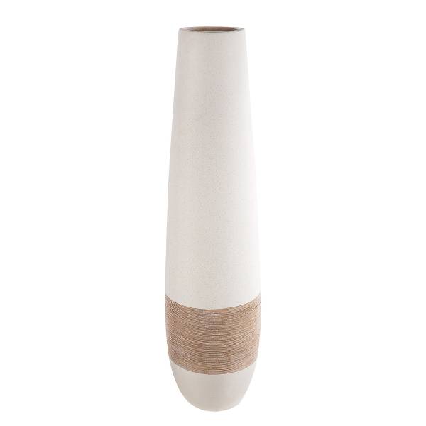 Vase Olbia Beige - Keramik - 17 x 66 x 17 cm