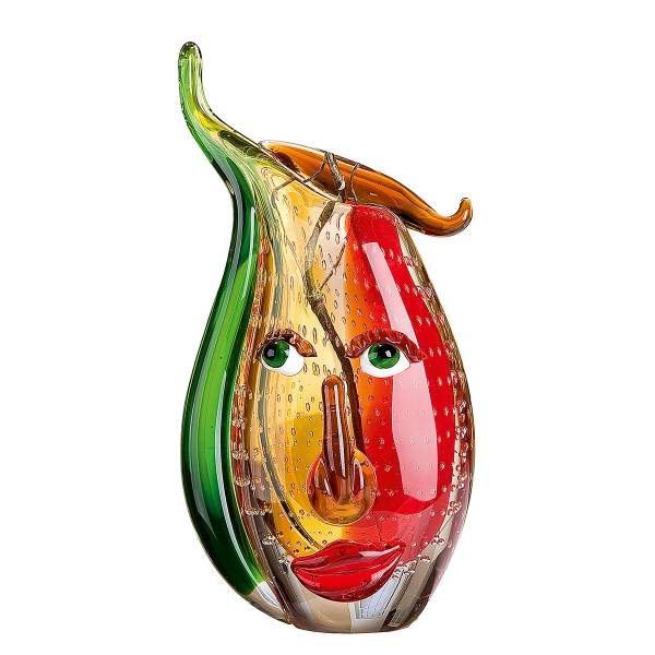 Gesichtsvase Musetto Multicolor - Farbglas - 22 x 31 x 7 cm