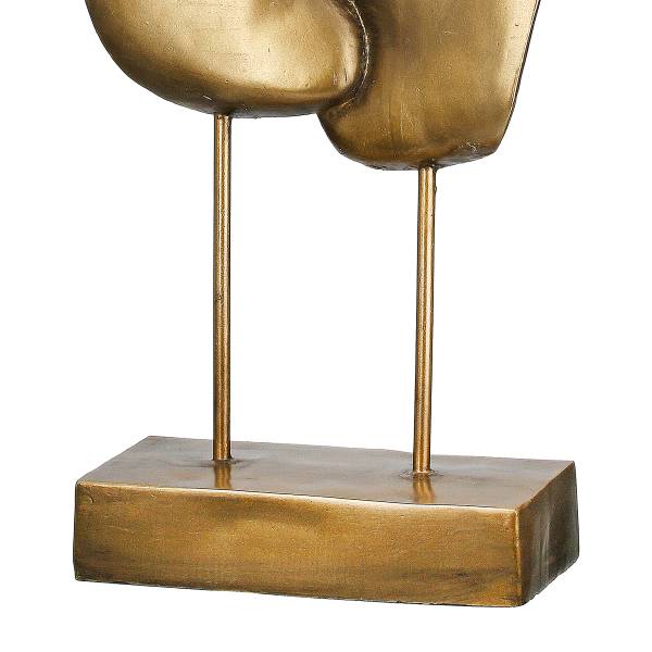 Scultura Bacio Dorato - Resina sintetica - 20 x 41 x 7 cm