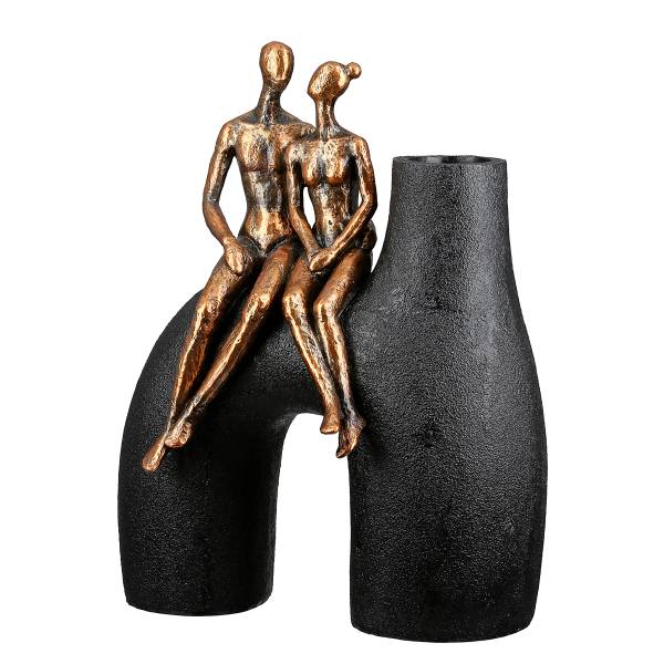 Vaso Uomo Donna Movement A Nero - Resina sintetica - 20 x 25 x 11 cm