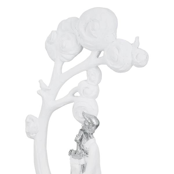 Decoratief beeldje Paar Tree of love wit - kunsthars - 20 x 39 x 10 cm