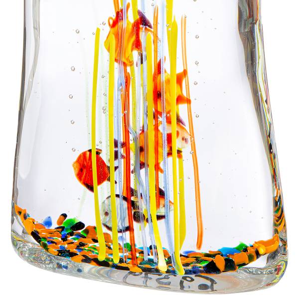 Objet décoratif Sac à main Aquarium Transparent - Verre coloré - 14 x 30 x 8 cm