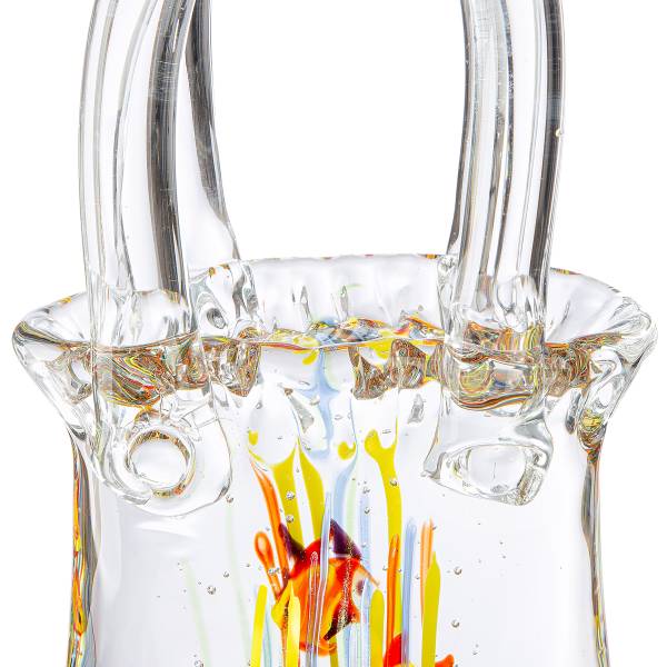 Objet décoratif Sac à main Aquarium Transparent - Verre coloré - 14 x 30 x 8 cm