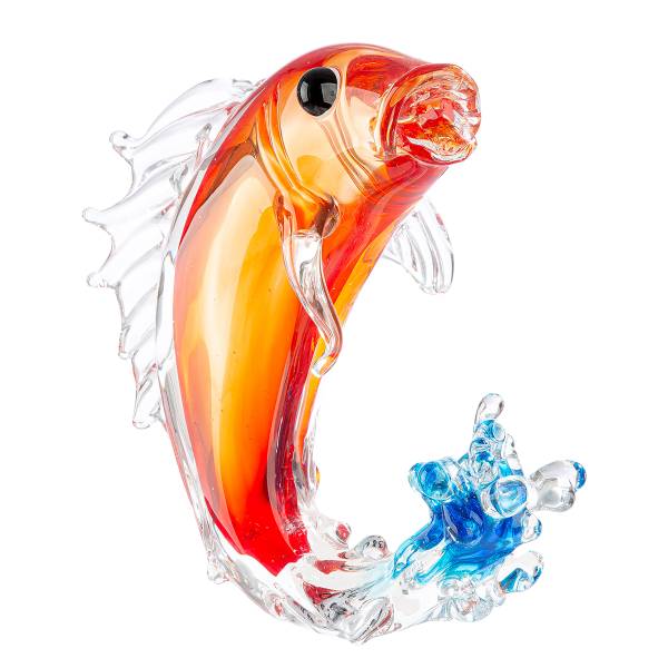 Figur Fisch Piscium Rot - Farbglas - 21 x 22 x 12 cm