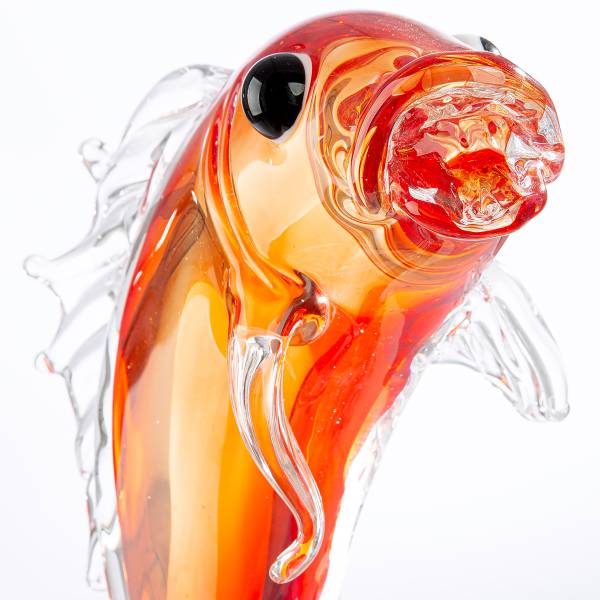 Figur Fisch Piscium Rot - Farbglas - 21 x 22 x 12 cm