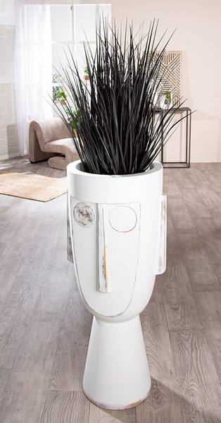 Portavaso Face Bianco - Fibra di vetro - 45 x 106 x 40 cm