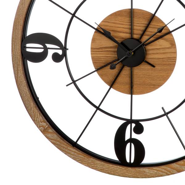 Orologio da parete Presage Nero - Ferro - Profondità: 4 cm
