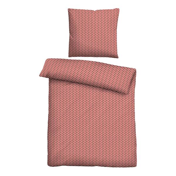 Jersey Bettwäsche Chevron Baumwolle - Kupfer - 155 x 220 cm + Kissen 80 x 80 cm