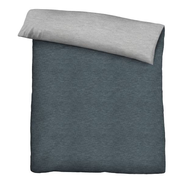 Jersey Bettwäsche Uni Baumwolle - Schwarz - 155 x 220 cm + Kissen 80 x 80 cm