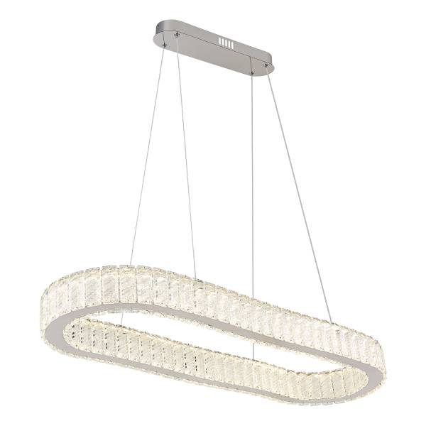 LED-Pendelleuchte Mucky Typ B Kristallglas / Eisen - 1-flammig