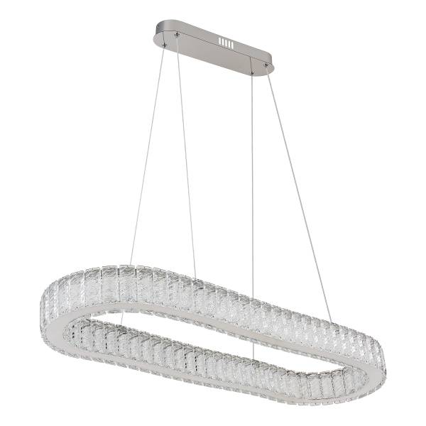 LED-Pendelleuchte Mucky Typ B Kristallglas / Eisen - 1-flammig