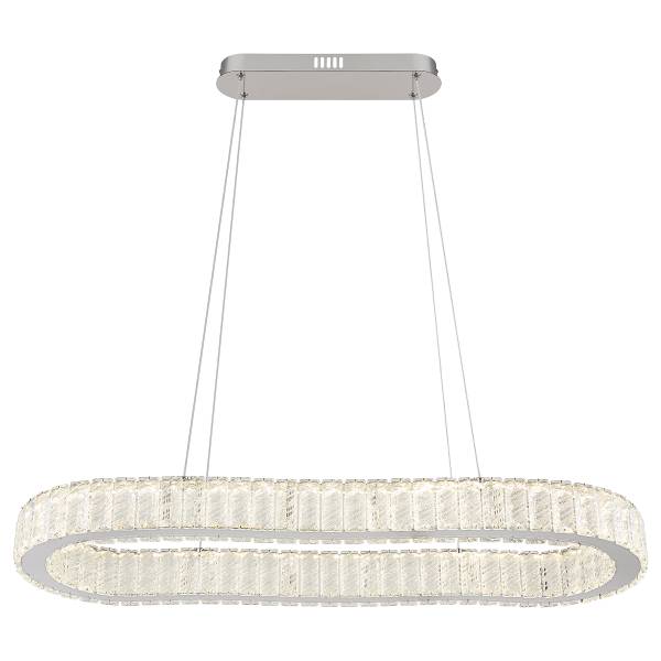 LED-Pendelleuchte Mucky Typ B Kristallglas / Eisen - 1-flammig