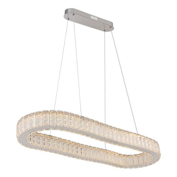 LED-Pendelleuchte Mucky Typ B Kristallglas / Eisen - 1-flammig