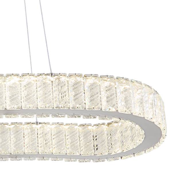 LED-Pendelleuchte Mucky Typ B Kristallglas / Eisen - 1-flammig