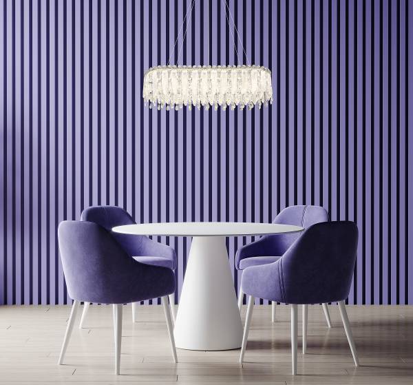 LED-Pendelleuchte Klunka Typ C Kristallglas / Eisen - 1-flammig