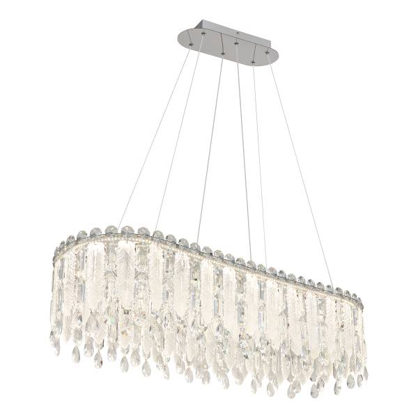 LED-Pendelleuchte Klunka Typ C Kristallglas / Eisen - 1-flammig