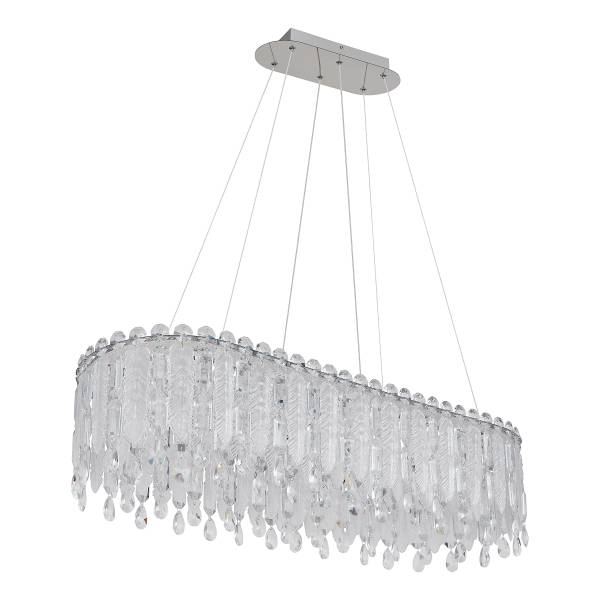 LED-Pendelleuchte Klunka Typ C Kristallglas / Eisen - 1-flammig