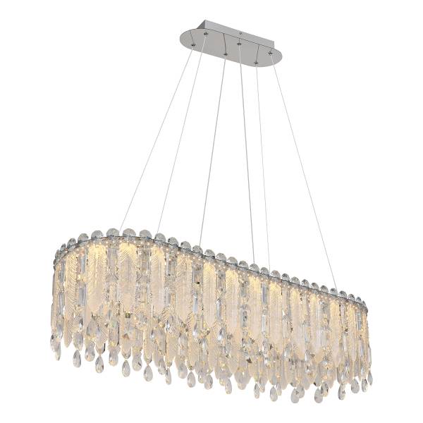 LED-Pendelleuchte Klunka Typ C Kristallglas / Eisen - 1-flammig