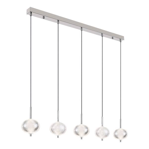 Lampada a sospensione LED Aida Vetro acrilico / Ferro - 5 punti luce