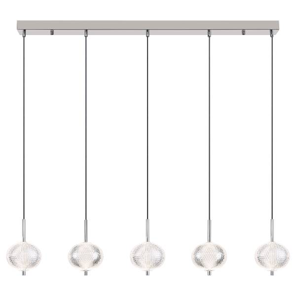 Lampada a sospensione LED Aida Vetro acrilico / Ferro - 5 punti luce