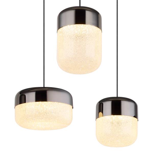 Suspension LED Cristallica - Type B Verre cristallin / Fer - Nb d'ampoules : 6
