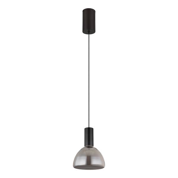 LED-Pendelleuchte Labora Typ D Rauchglas / Eisen - 1-flammig