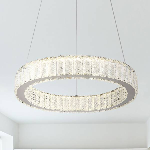 Lampada a sospensione LED Mucky A Cristallo / Ferro - 1 punto luce