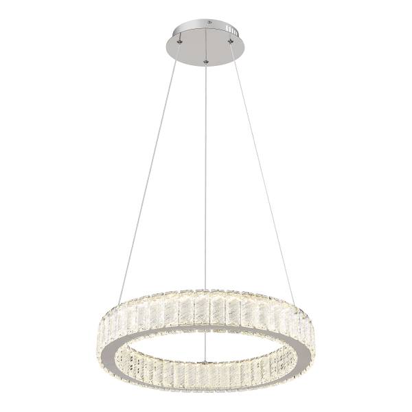 Lampada a sospensione LED Mucky A Cristallo / Ferro - 1 punto luce