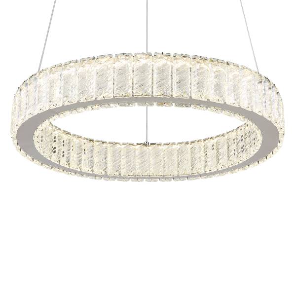 Lampada a sospensione LED Mucky A Cristallo / Ferro - 1 punto luce