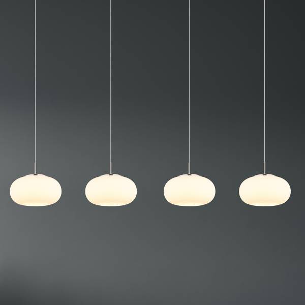 Lampada sospensione LED Quintara D Vetro opale / Ferro - Numero di lampadine necessarie: 4