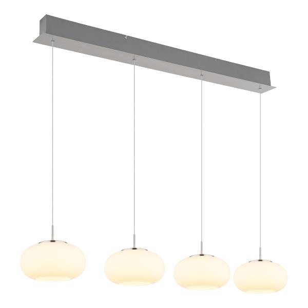 Lampada sospensione LED Quintara D Vetro opale / Ferro - Numero di lampadine necessarie: 4