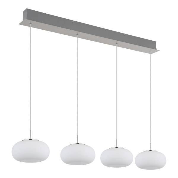 Lampada sospensione LED Quintara D Vetro opale / Ferro - Numero di lampadine necessarie: 4